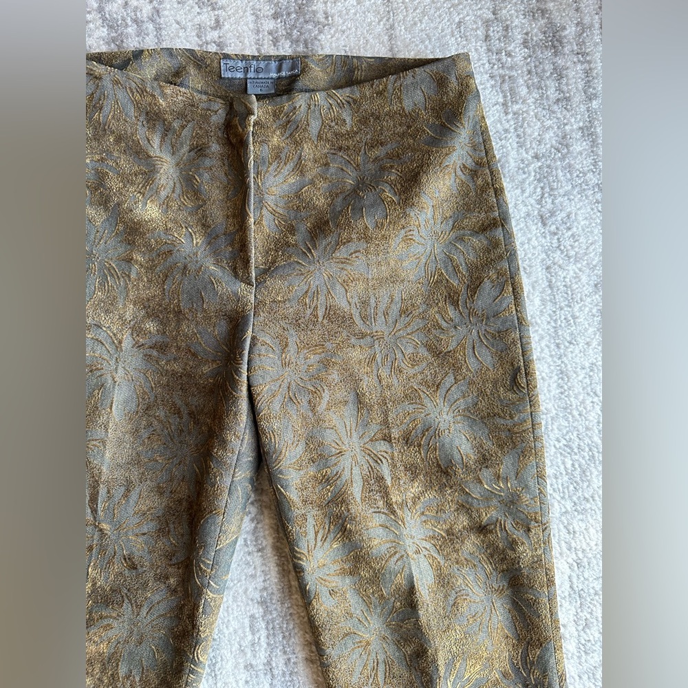 Luxurious Cropped Velvet Trousers, Maurice Tarica Teenflo, Women’s US Size 4